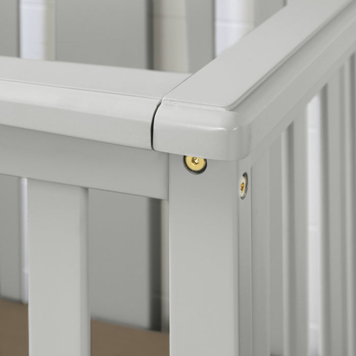 Cotton Candy Baby Crib 4 Heights With Toddler Rail - Soft Grey