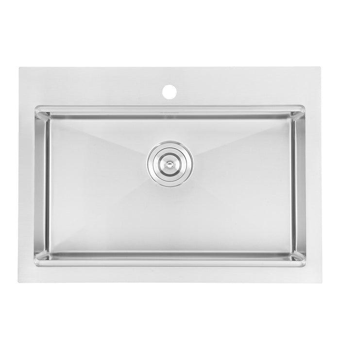 Ancona 28\" Dual Mount Workstation Kitchen Sink - AN-33104