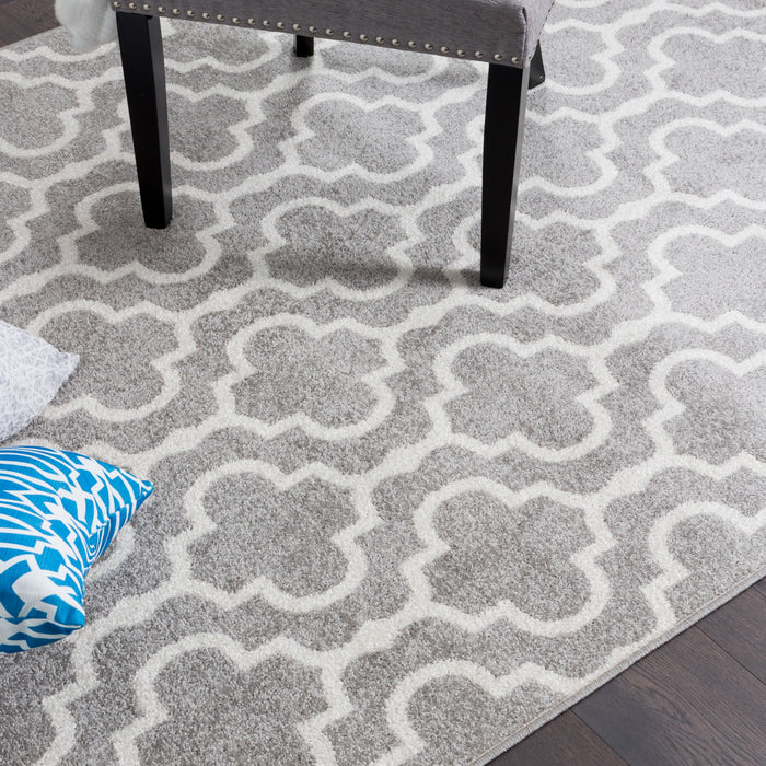 Lav Lat Grey 4x6 Area Rug