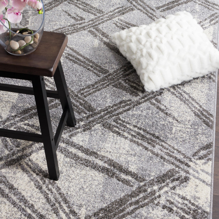 Saveh Brk Lat Grey 3x5 Area Rug