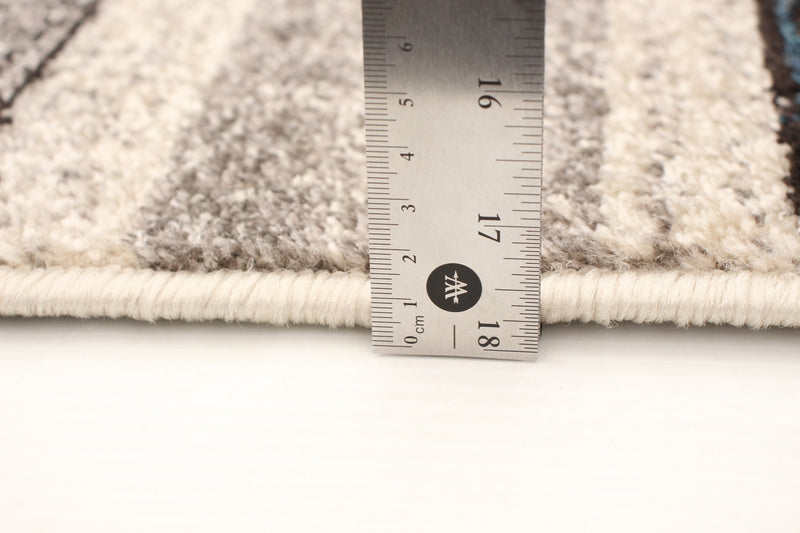 Aya Ivory-Blue Area Rug - 7'10\" x 10'2\"