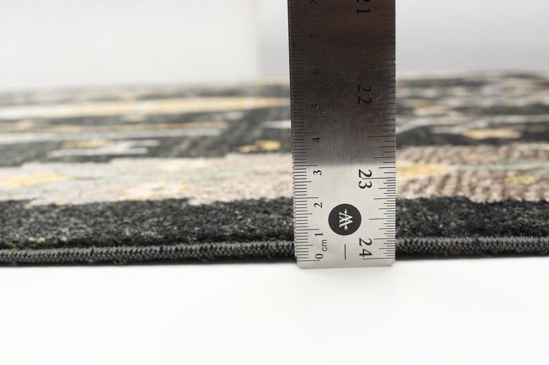 Pine Black Machine Washable Area Rug - 6'0\" x 9'0\"