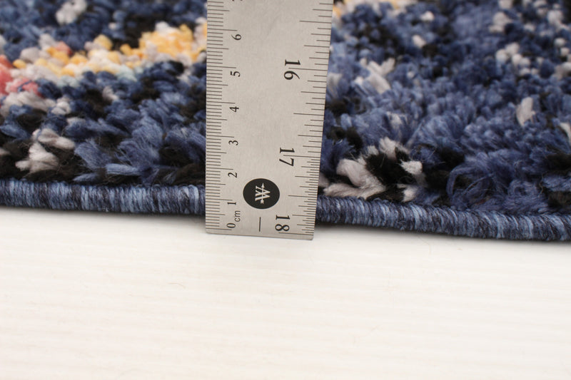 Makondo Abstract Navy Blue Area Rug - 5'3\" x 7'3\"