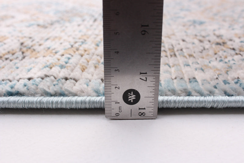 Leandra Taupe/blue Rug 6'7\" X 9'6\" Area Rug