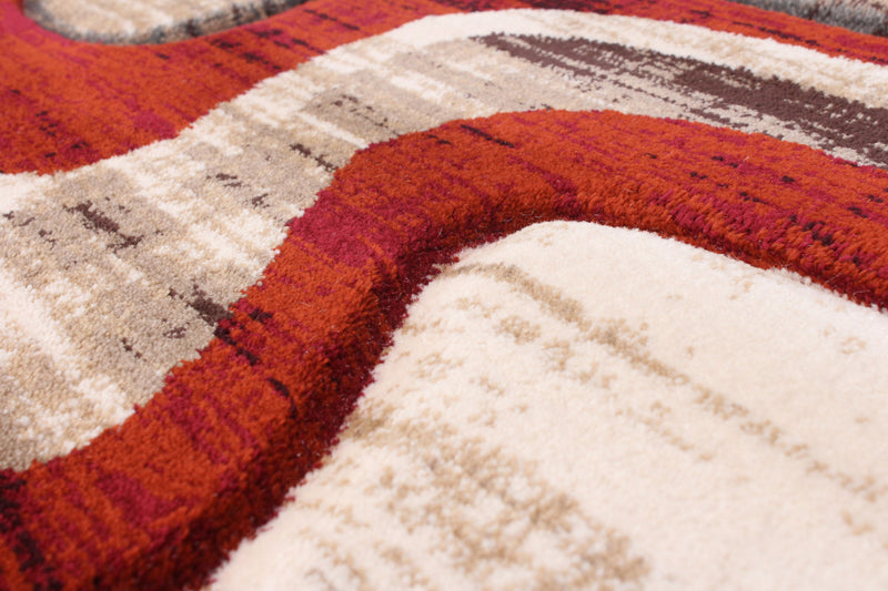 Allonah Red Area Rug - 5'3\" X 7'3\" 