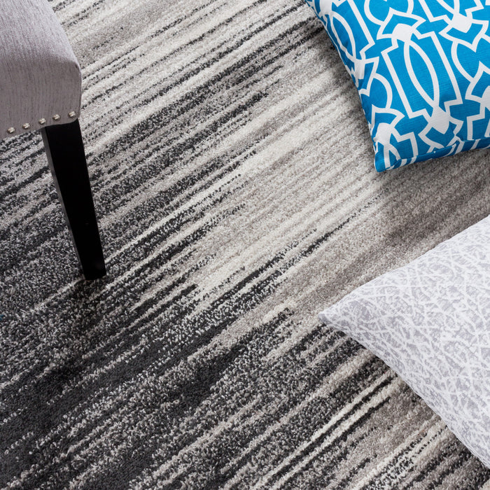 Lav Grey Waves 4x6 Area Rug