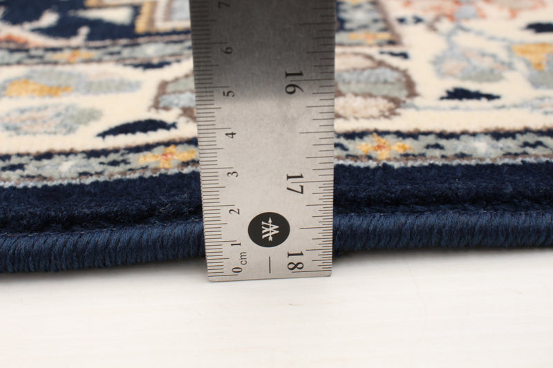 Edwin Navy Ivory Area Rug - 5' x 7'