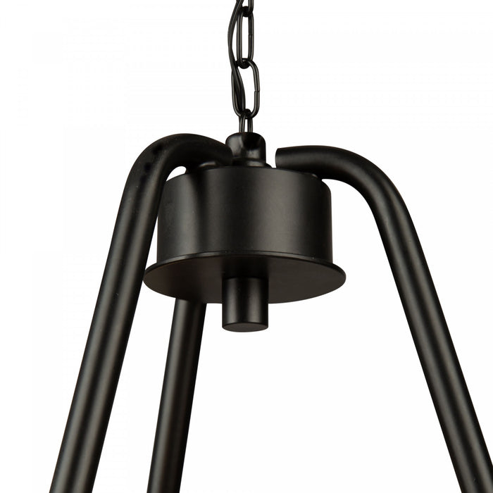 Perris 3-Light Black Chandelier