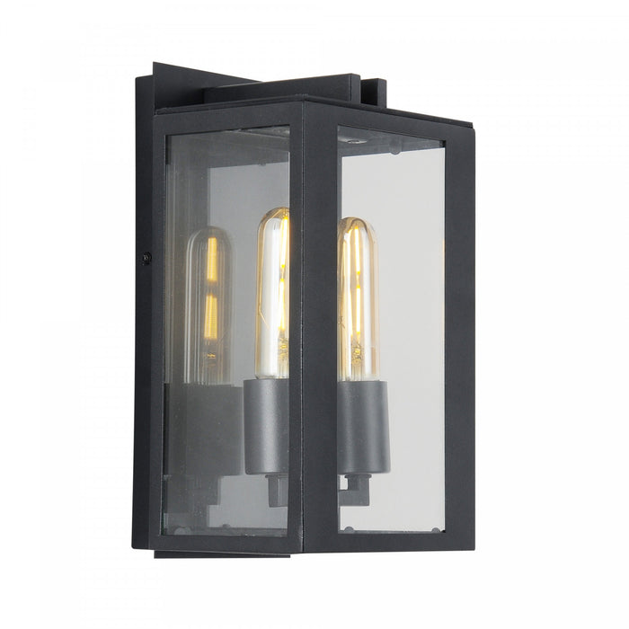 Waterville Matte Black 2-Light Outdoor Wall Sconce II