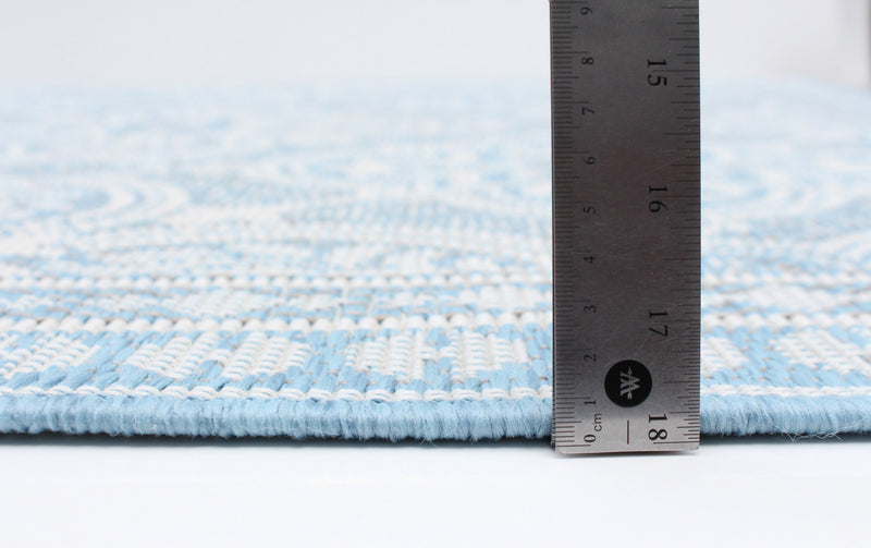 Neisha Traditional Light Blue Rug 6'7\" X 9'6\" Area Rug