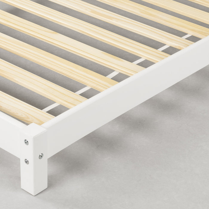 Sweedi Twin Bed With House Frame Headboard - Pure White