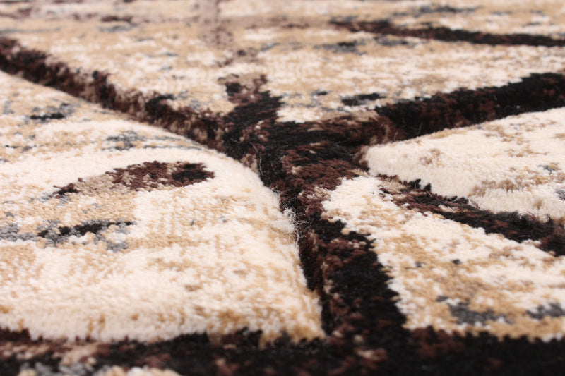 Cherokee Chocolate, Gold Area Rug - 6'7\" X 9'6\" 