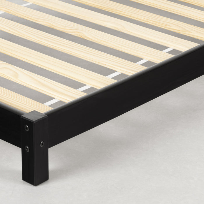 Sweedi Twin Bed With House Frame Headboard - Matte Black