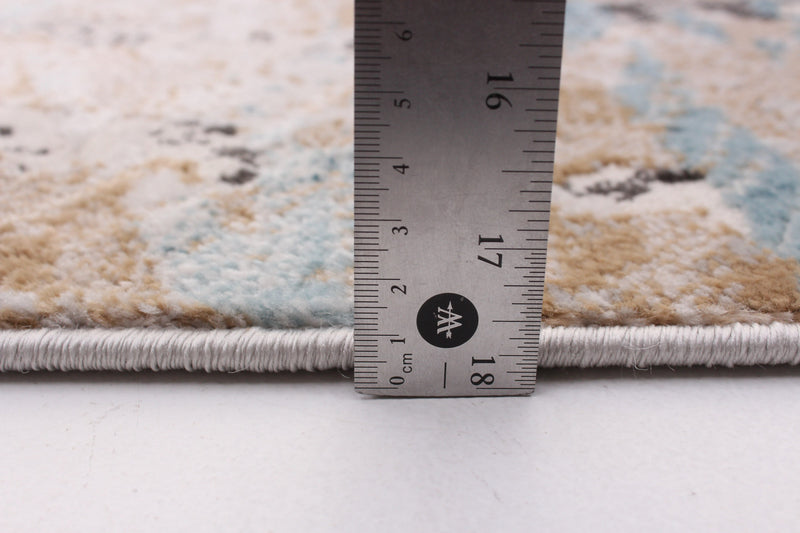 Tahi Blue, Grey, Taupe Rug 6'7\" X 9'6\" Area Rug