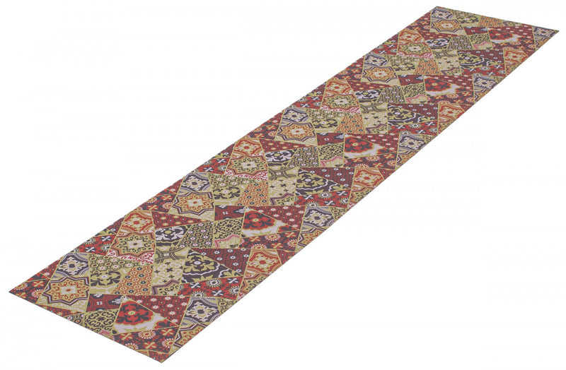 Bellezza Red / Green 2'2\" x 24'0\" Area Rug