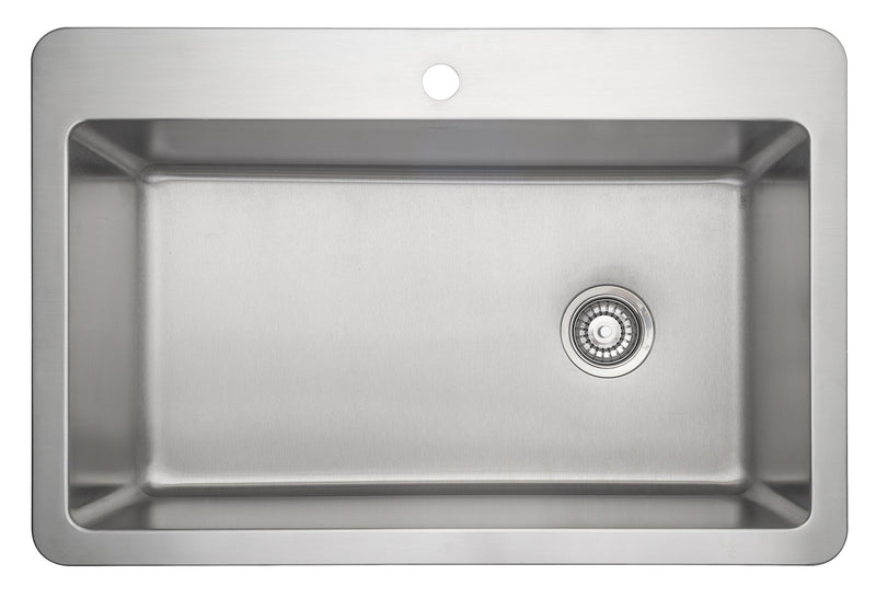 Ancona Valencia Series 33\" Dual Mount Kitchen Sink - AN-3334