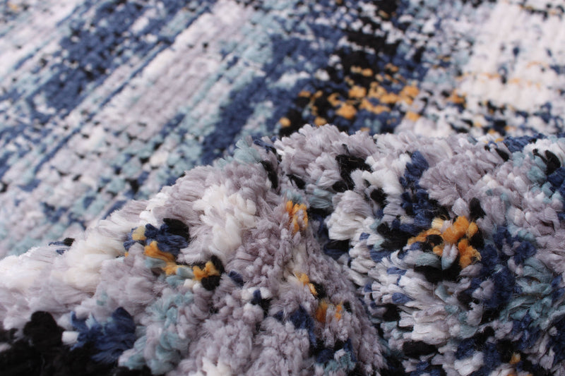 Paloma Marble Blue Area Rug - 6'7\" x 9'6\"