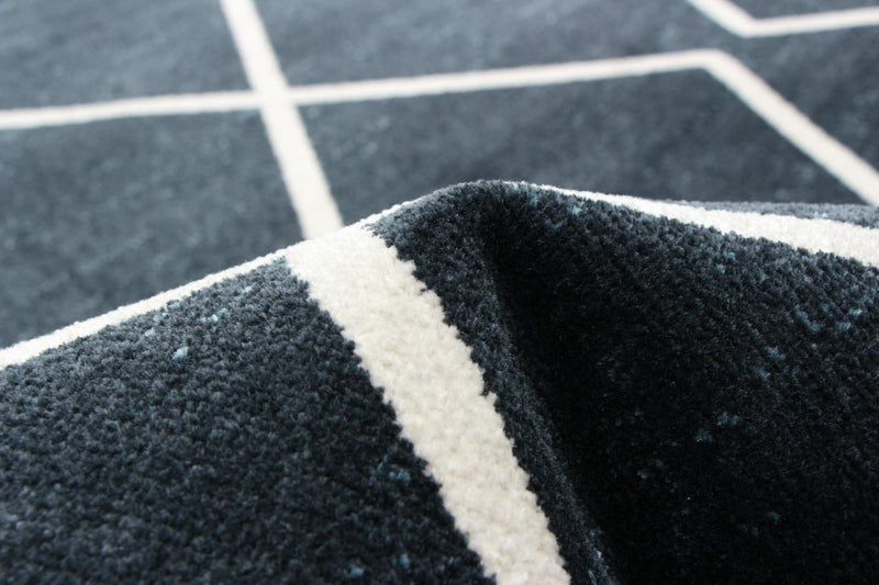 Kenza Blue Machine Washable Area Rug - 6'0\" x 9'0\"