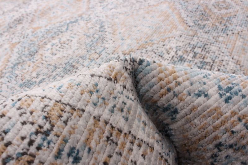 Leandra Taupe/blue Rug 6'7\" X 9'6\" Area Rug