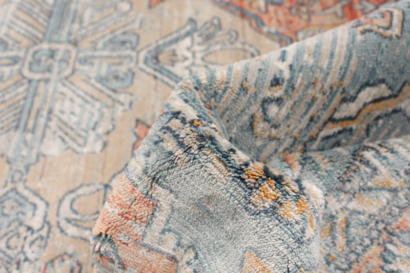 Baina Heriz Blue Area Rug - 6'7\" x 9'10\"
