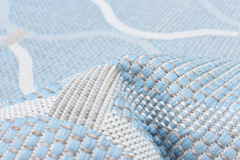 Neisha Abstract Light Blue Rug 5'3\" X 7'3\" Area Rug
