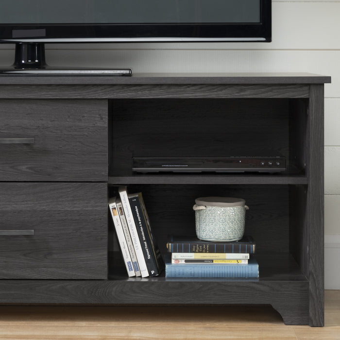 Fusion 60\" TV Stand With Drawers - Grey Oak