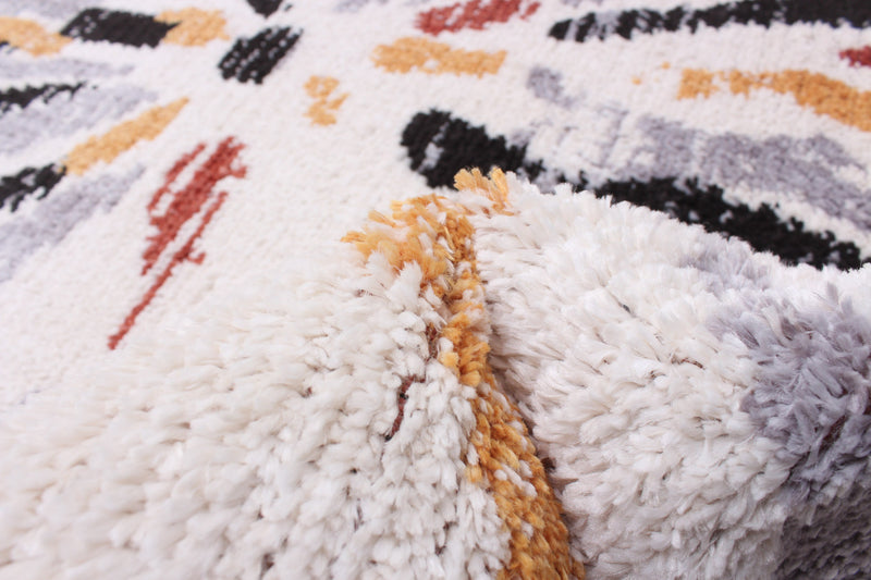 Paloma Sunburst Black, White Area Rug - 8'0\" x 10'0\"