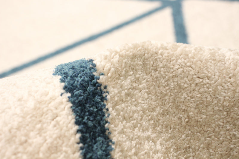 Anandi Ivory-Blue Area Rug - 7'10\" x 10'2\"