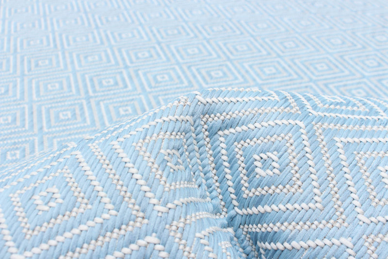 Neisha Diamond Light Blue Rug 5'3\" X 7'3\" Area Rug