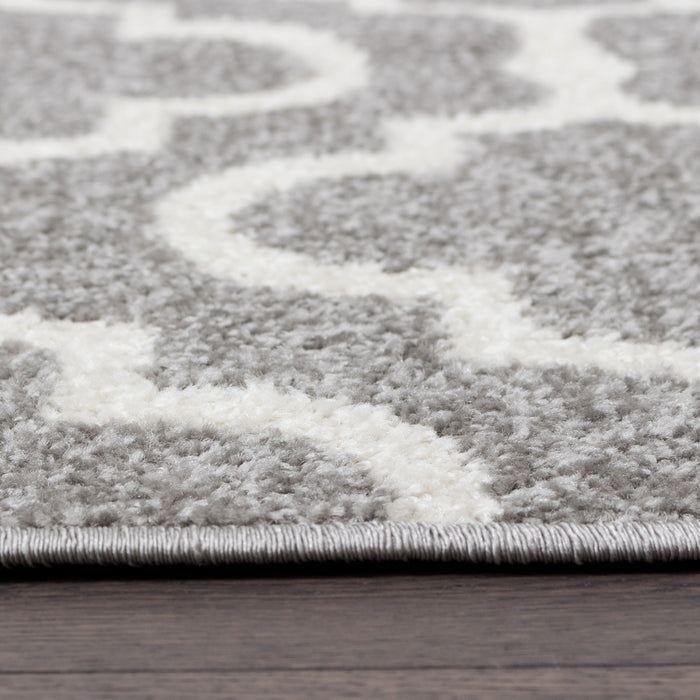 Lav Lat Grey 4x6 Area Rug