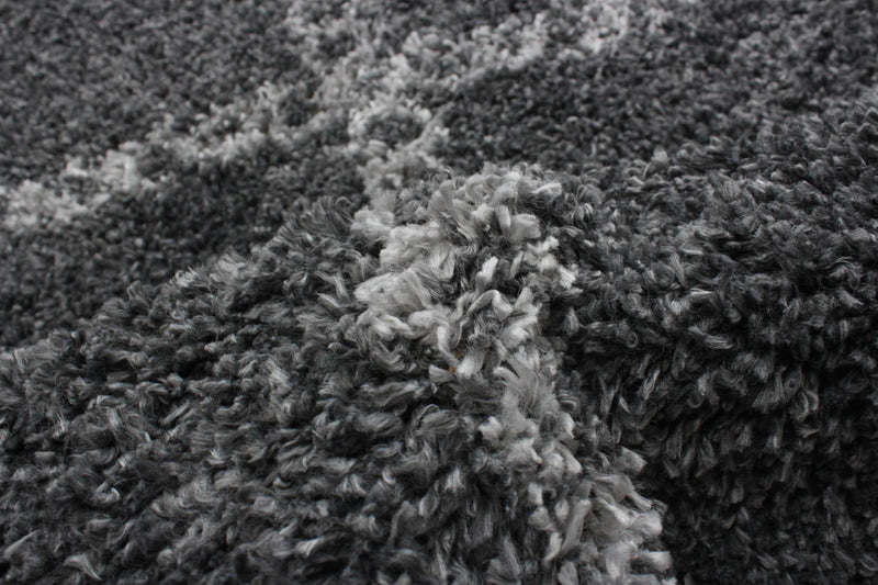 Helma Stark Dark Grey Shag 3'11\" X 5'11\" Area Rug