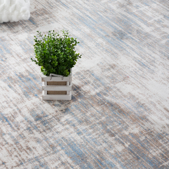 Shi Abstract Blue 3x5 Area Rug