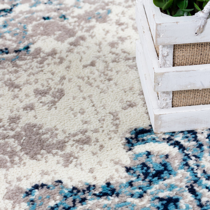 Sav Silver 4x6 Area Rug