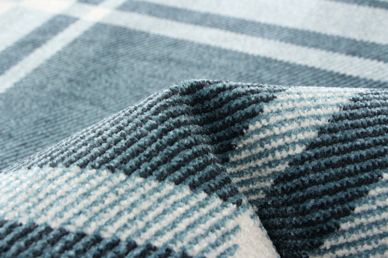 Roma Blue Machine Washable Area Rug - 6'0\" x 9'0\"