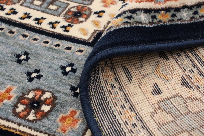 Edwin Navy Ivory Area Rug - 5' x 7'