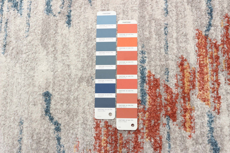 Vera Sun Ivory/Blue Area Rug - 7'10\" x 10'5\"