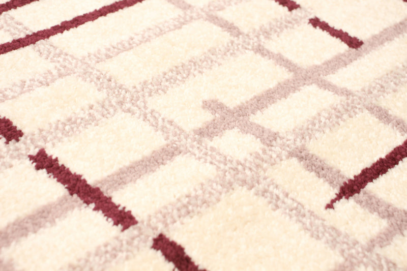 Taite Cream-Bordeaux Area Rug - 3'11\" x 5'7\"