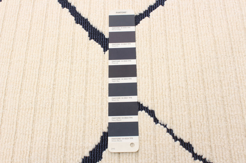 Kimi Blue-Ivory 6'7\" x 9'6\" Area Rug