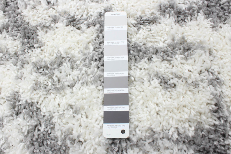 Helma Urban Cream, Light Grey Shag 5'3\" X 7'3\" Area Rug