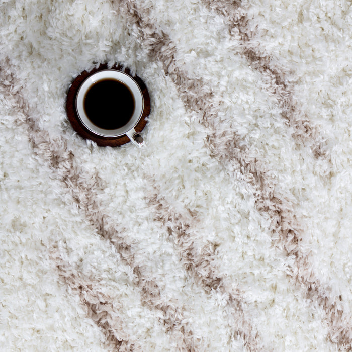 Ker Cream Lines 3x5 Area Rug