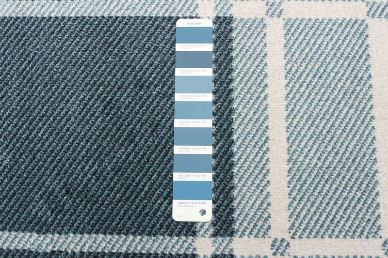 Roma Blue Machine Washable Area Rug - 2'6\" x 8'0\"