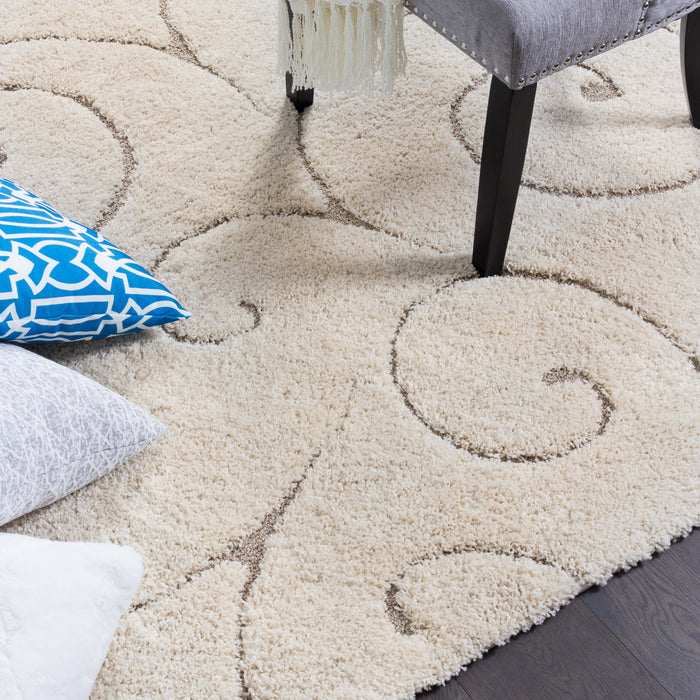 Oakville Cream Flora 3x5 Area Rug