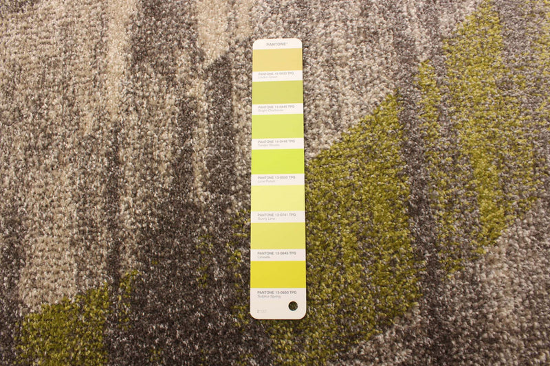 Korra Ivory / Green 6'7\" x 9'6\" Area Rug