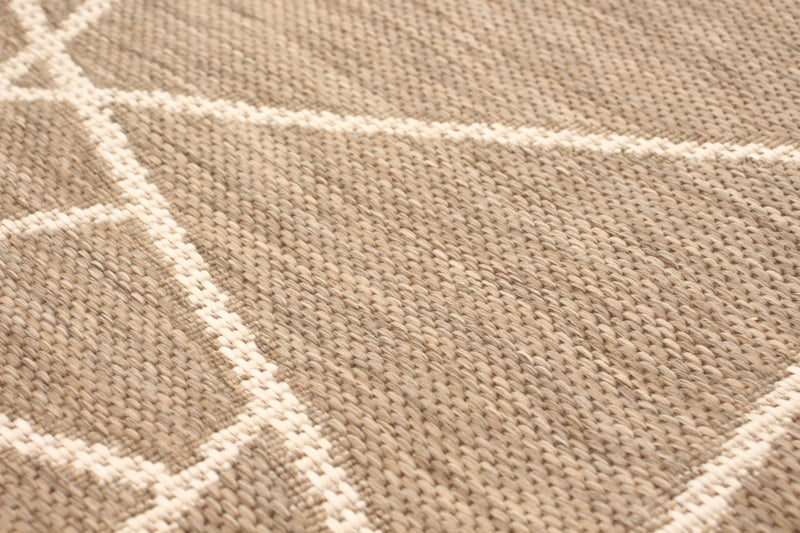 Sadie Abstract Taupe-Champagne Area Rug - 7'10\" x 10'2\"