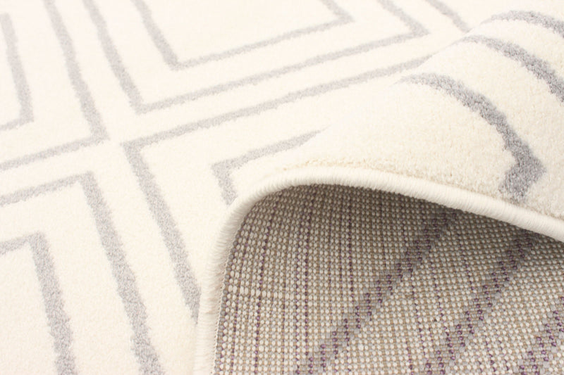 August Geod White-Grey 7'10\" x 10'2\" Area Rug