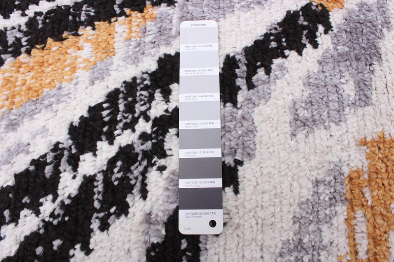 Paloma Sunburst Black, White Area Rug - 3'11\" x 5'11\"