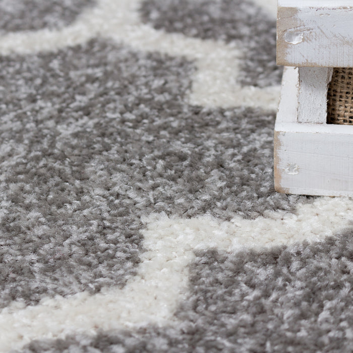 Lav Lat Grey 4x6 Area Rug