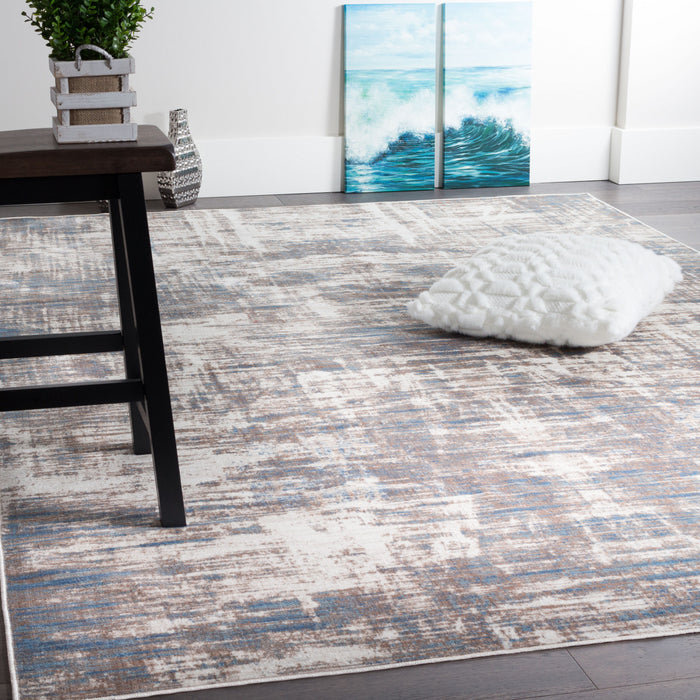 Shi Abstract Blue 4x6 Area Rug