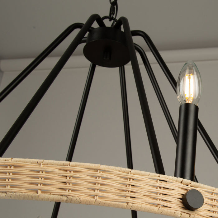 Perris 8-Light Black Chandelier