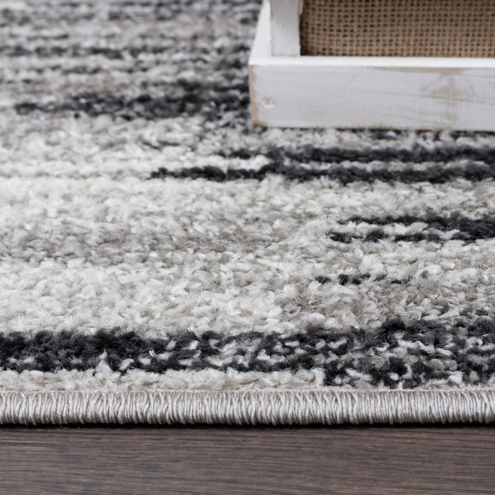 Lav Grey Waves 4x6 Area Rug